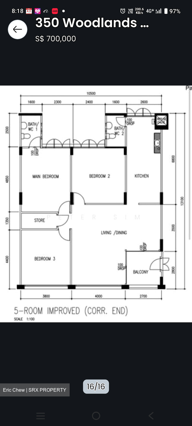 Blk 350 Woodlands Avenue 3 (Woodlands), HDB 5 Rooms #520388911